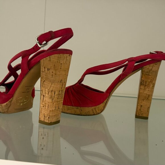 Prada Platform Suede Deep Pink - Picture 2 of 8